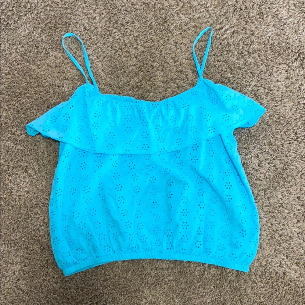Baby blue, cropped tank